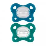 Пустышка Chicco PhysioForma Dual Soft силиконовая голубая 16-36м 2 шт
