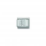 Composable Classic ALPHABETH stainless steel  Cub  zirc and 925 sterling silver (14_N)