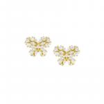RAYOFLIGHT earrings in 925 sterling silver and cubic zirconia (Yellow Gold Butterfly)