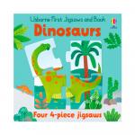 Книжка Jigsaws Dinosauraus 04 pieces
