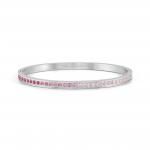 PRETTY BANGLES bracelet in steel and cz (SIZE LARGE) (002_PINK)
