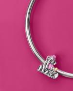 Disney Dumbo and Mum sterling silver charm with pink and yellow enamel