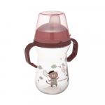 Кружка тренировочная Canpol babies с силиконовым носиком FirstCup BONJOUR PARIS Розовая 250 мл