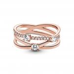Кольцо PANDORA Rose с прозрачным кубическим цирконием