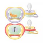 Пустышка Philips AVENT ultra air soother nighttime deco girl 0-6м 2шт