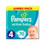 Подгузники Pampers Active Baby размер 4 9-14 кг 70 шт