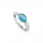 MYRADIANCE ring in 925 sterling silver  cz and synthetic stones (042_LIGHT BLUE TOPAZ-005_Size 13)