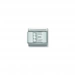 Composable Classic ALPHABETH stainless steel  Cub  zirc and 925 sterling silver (05_E)