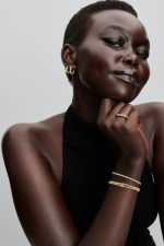 14k gold-plated bracelet with vibrant yellow crystal