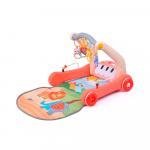 Ходунки с игровым ковриком 2 в 1 Huanger розовые HE0638