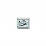 Composable CL SYMBOLS steel   Cubic zirconia and 925 sterling silver (28_Fish with white CZ)