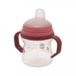 Поильник Canpol тренировочный с силиконовым носиком FirstCup Bonjour Paris розовый  150 мл