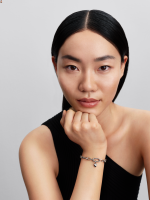 Asymmetric heart sterling silver mini dangle