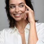 Колье с покрытием из розового золота 14 карат и прозрачным кубическим цирконием