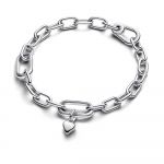 Asymmetric heart sterling silver mini dangle