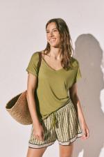 MMT LINEN TEE GREEN