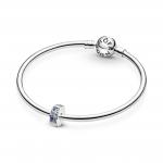 Клипса из стерлингового серебра в виде морской звезды и ракушки, ледяно-зеленый, отбеленный бирюзовый цвет, звездно-синие кристаллы и силиконовая ручка.