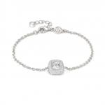 DOMINA bracelet in 925 sterling silver and cubic zirconia pavè (Square)