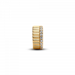 14k gold-plated clip with clear cubic zirconia and silicone grip