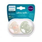 Пустышка Philips Avent Ultra Soft 0-6м+ 2 шт