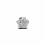 Textured paw sterling silver mini charm