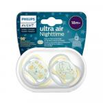 Пустышка Philips Avent Ultra Air Night Звёздный зайка 18м+ 2 шт