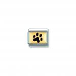 Composable Classic PLATES steel   enamel and 18k gold (47_Paw print)