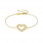LOVECLOUD bracelet in 925 sterling silver and cz (008_Yellow Gold Heart)