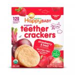 Органические крекеры для режущихся зубок Happy Baby Teethers Crackers Клубника свекла