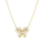 RAYOFLIGHT necklace in 925 sterling silver and cubic zirconia (Yellow Gold Butterfly)