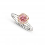 CRYSALIS ring in 925 sterling silver BI-TONE fin, and cz (010_Flower)