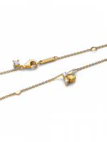 Bee 14k gold-plated collier with vibrant yellow and clear cubic zirconia