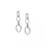 AFFINITY earrings in steel and cz (PENDANT) (Steel)