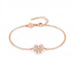 RAYOFLIGHT bracelet in 925 sterling silver and cubic zirconia (Rose Gold Heart)