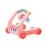 Ходунки с игровым ковриком 2 в 1 Huanger розовые HE0638
