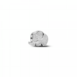 Textured elephant sterling silver mini charm
