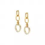 AFFINITY earrings in steel and cz (PENDANT) (Yellow Gold)