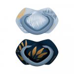 22/664_blu Пустышка силиконовая симметричная (0-6м) GOLD 2 шт.