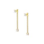 CHIC & CHARM JOYFUL ed. earrings in 925 sterling silver and cz (PENDANTS) (Yellow Gold)