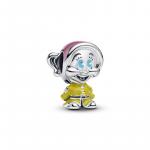 Disney Dopey sterling silver charm with purple, black, white, blue and olive green enamel