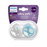 Пустышка ультрамягкая Philips Avent Ultra Soft 6-18м+ 2 шт