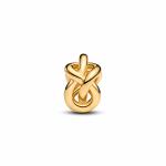 Infinity knot 14k gold-plated charm