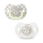 Пустышка ночная Suavinex Wild бежевая 0-6м 2шт