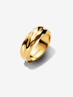 Rippled 14k gold-plated ring