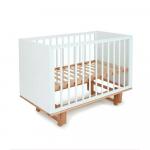Кровать детская RANT BAMBOO Cloud White артикул 768 с маятником 120*60