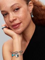 Sterling silver openable link stud earring