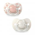 Пустышка Suavinex Birdies розовая 6-18м 2шт