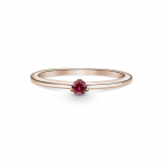 Кольцо PANDORA Rose с красным кубическим цирконием