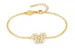 RAYOFLIGHT bracelet in 925 sterling silver and cubic zirconia (Yellow Gold Butterfly)