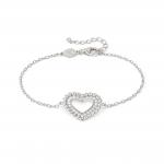 LOVECLOUD bracelet in 925 sterling silver and cz (009_Silver Heart)